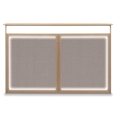 United Visual Products Open Faced Traditional Rounded Corkboard UV647ARC-GOLD-PUMICE